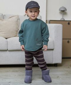 petit main / プティマイン その他パンツ | 【ウォッシャブル】マルチボーダーニットレギパン