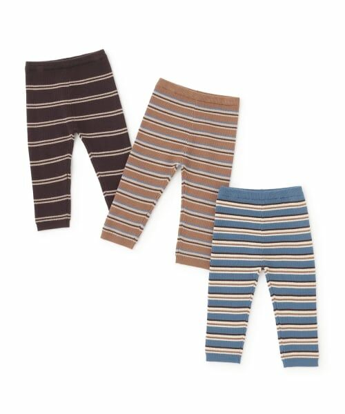 petit main / プティマイン その他パンツ | 【ウォッシャブル】マルチボーダーニットレギパン | 詳細16