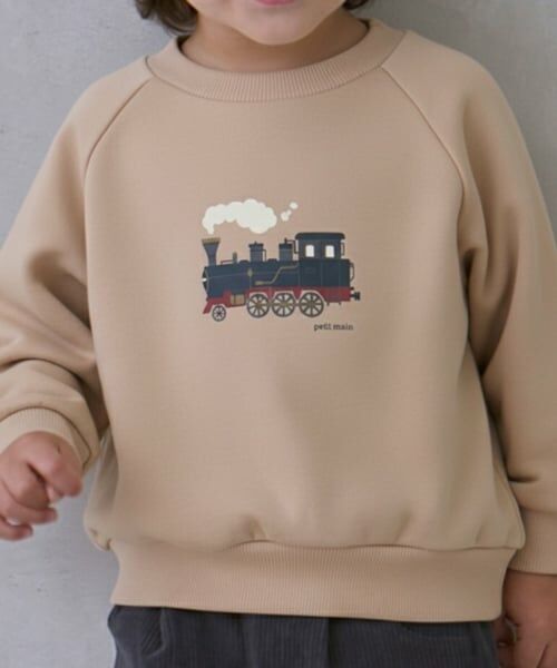 petit main / プティマイン スウェット | 【プティプラ】BOYSトレーナー（ベージュ）