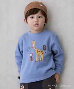 【おさるのジョージ】接結アップリケ長袖Tシャツ