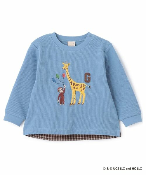 petit main / プティマイン Tシャツ | 【おさるのジョージ】接結アップリケ長袖Tシャツ | 詳細10