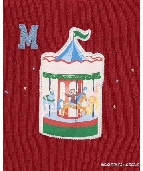 petit main / プティマイン Tシャツ | 【おさるのジョージ】接結アップリケ長袖Tシャツ | 詳細13