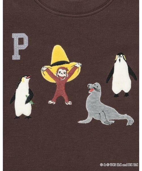 petit main / プティマイン Tシャツ | 【おさるのジョージ】接結アップリケ長袖Tシャツ | 詳細14