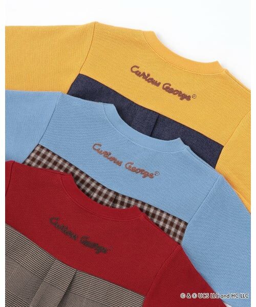 petit main / プティマイン Tシャツ | 【おさるのジョージ】接結アップリケ長袖Tシャツ | 詳細21