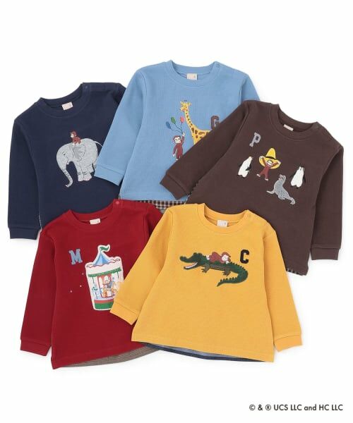 petit main / プティマイン Tシャツ | 【おさるのジョージ】接結アップリケ長袖Tシャツ | 詳細26