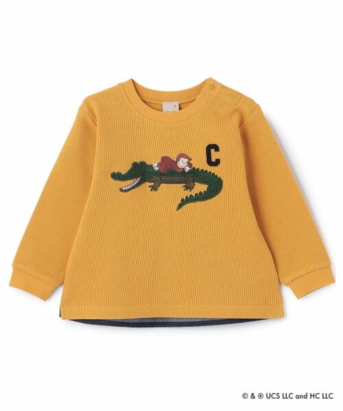 petit main / プティマイン Tシャツ | 【おさるのジョージ】接結アップリケ長袖Tシャツ | 詳細8