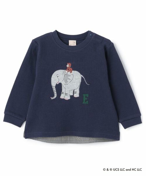 petit main / プティマイン Tシャツ | 【おさるのジョージ】接結アップリケ長袖Tシャツ | 詳細9