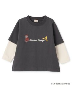 petit main / プティマイン スウェット | 【おさるのジョージ】重ね着長袖トレーナー