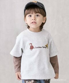 petit main / プティマイン スウェット | 【おさるのジョージ】重ね着長袖トレーナー