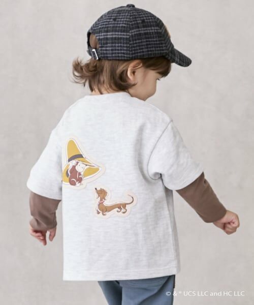 petit main / プティマイン スウェット | 【おさるのジョージ】重ね着長袖トレーナー | 詳細1