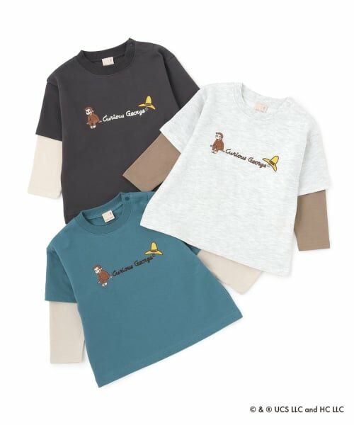 petit main / プティマイン スウェット | 【おさるのジョージ】重ね着長袖トレーナー | 詳細15