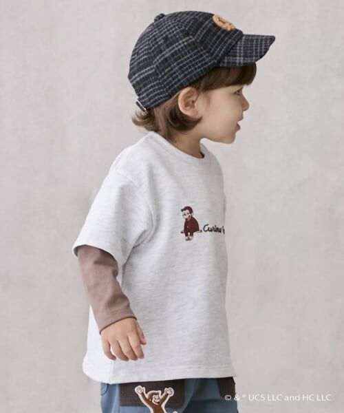 petit main / プティマイン スウェット | 【おさるのジョージ】重ね着長袖トレーナー | 詳細2