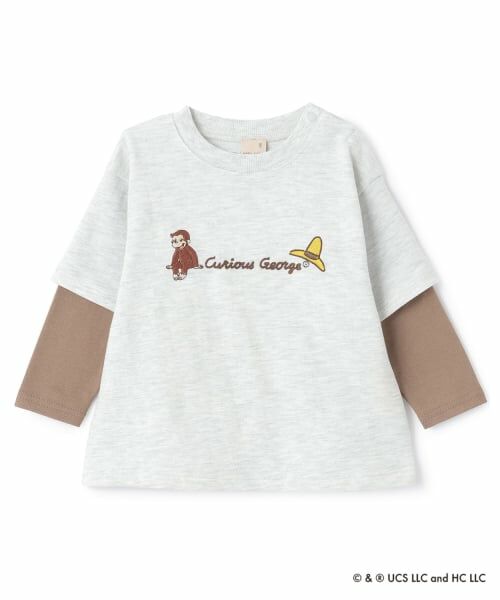 petit main / プティマイン スウェット | 【おさるのジョージ】重ね着長袖トレーナー | 詳細5