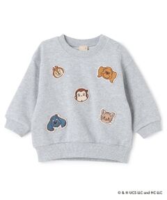 petit main / プティマイン スウェット | 【おさるのジョージ】フェイスワッペントレーナー