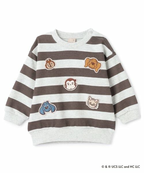 petit main / プティマイン スウェット | 【おさるのジョージ】フェイスワッペントレーナー | 詳細7