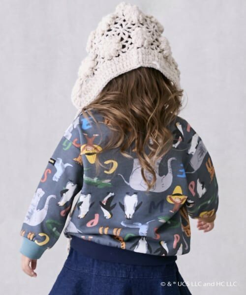 petit main / プティマイン スウェット | 【おさるのジョージ】総柄トレーナー | 詳細1