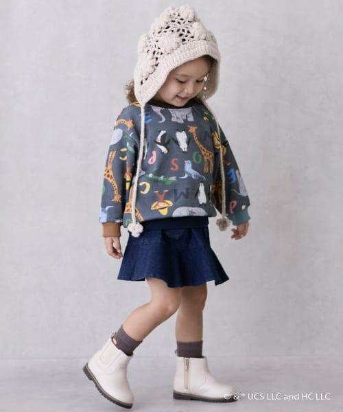 petit main / プティマイン スウェット | 【おさるのジョージ】総柄トレーナー | 詳細2