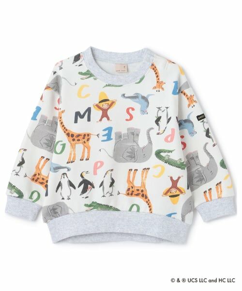 petit main / プティマイン スウェット | 【おさるのジョージ】総柄トレーナー | 詳細7