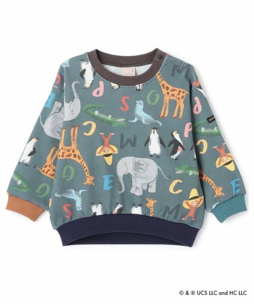 petit main / プティマイン スウェット | 【おさるのジョージ】総柄トレーナー | 詳細8