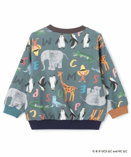 petit main / プティマイン スウェット | 【おさるのジョージ】総柄トレーナー | 詳細9
