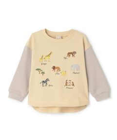 petit main / プティマイン Tシャツ | 動物刺しゅう長袖Tシャツ