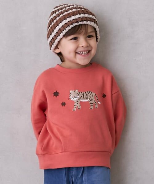 petit main / プティマイン スウェット | モチーフトレーナー（オレンジ）