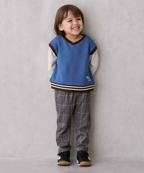 petit main / プティマイン Tシャツ | ベストレイヤード長袖Tシャツ | 詳細1