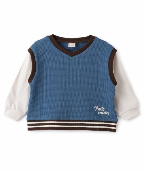 petit main / プティマイン Tシャツ | ベストレイヤード長袖Tシャツ | 詳細4