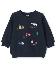 petit main / プティマイン スウェット | 働く車刺しゅうトレーナー