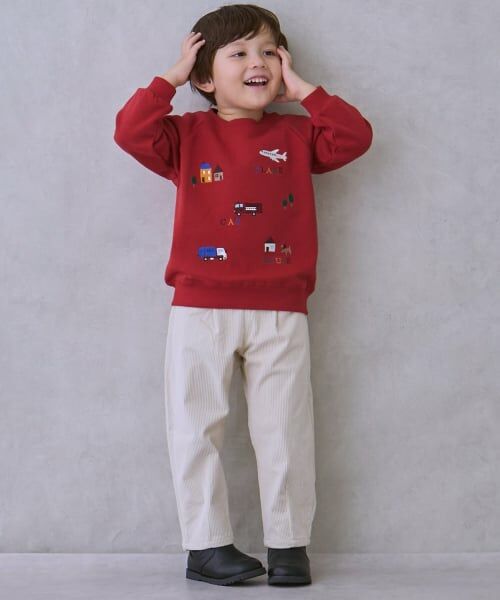 petit main / プティマイン スウェット | 働く車刺しゅうトレーナー | 詳細1