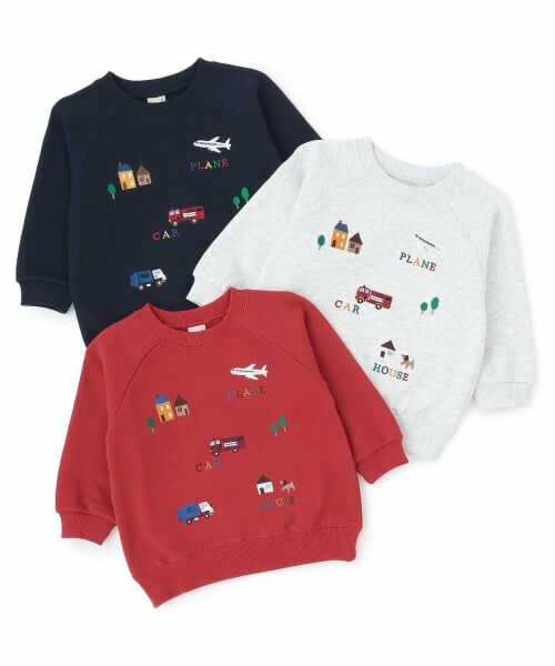 petit main / プティマイン スウェット | 働く車刺しゅうトレーナー | 詳細10