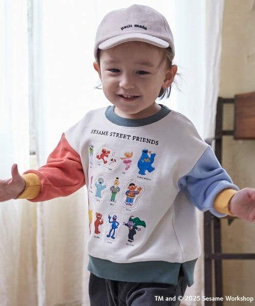 petit main / プティマイン スウェット | 【SESAME STREET】キャラいっぱいトレーナー（マルチ）