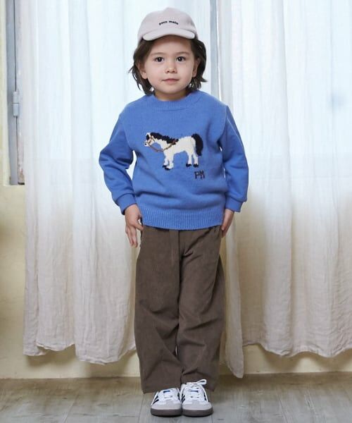 petit main / プティマイン ニット・セーター | ニット柄ドッキングトレーナー | 詳細2