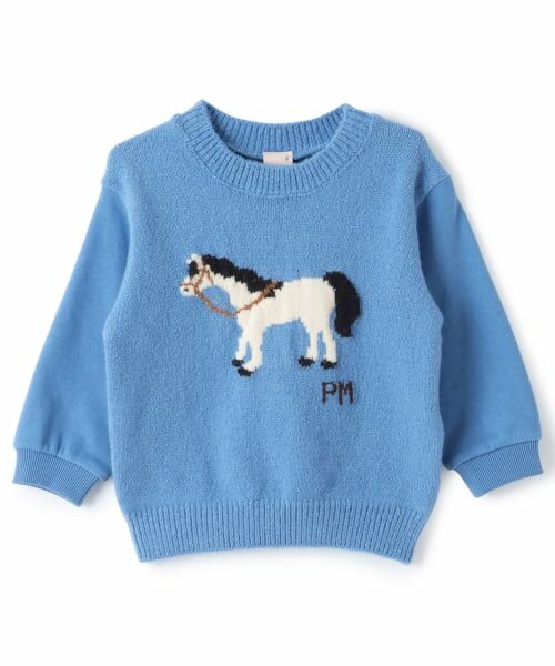 petit main / プティマイン ニット・セーター | ニット柄ドッキングトレーナー | 詳細4