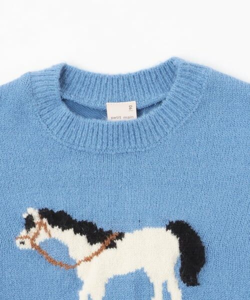 petit main / プティマイン ニット・セーター | ニット柄ドッキングトレーナー | 詳細6