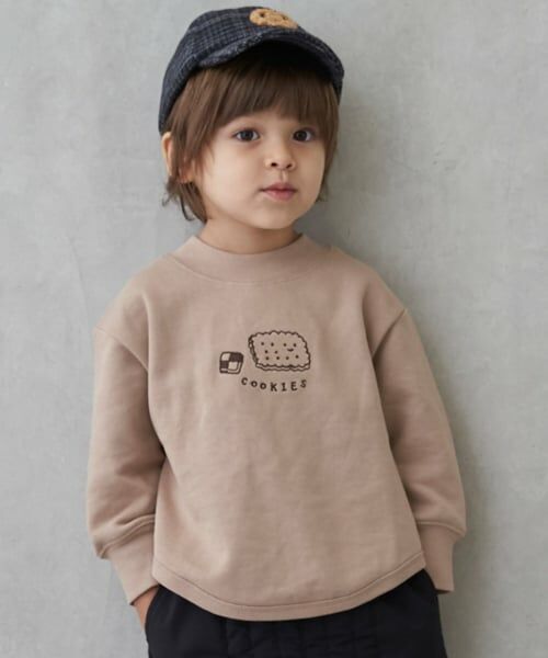 petit main / プティマイン スウェット | 【GOODPRICE】裏起毛ゆるシルエットトレーナー（薄ベージュ）