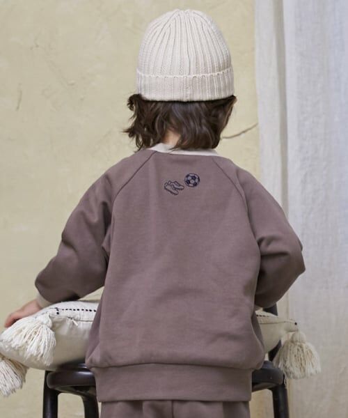 petit main / プティマイン スウェット | 【GOODPRICE】裏起毛衿配色トレーナー | 詳細4