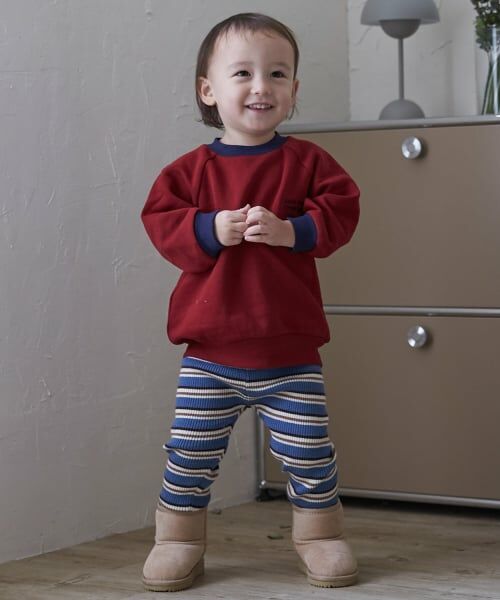 petit main / プティマイン スウェット | 【GOODPRICE】裏起毛衿配色トレーナー | 詳細8