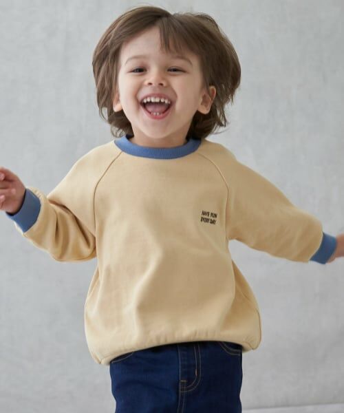 petit main / プティマイン スウェット | 【GOODPRICE】裏起毛衿配色トレーナー | 詳細9