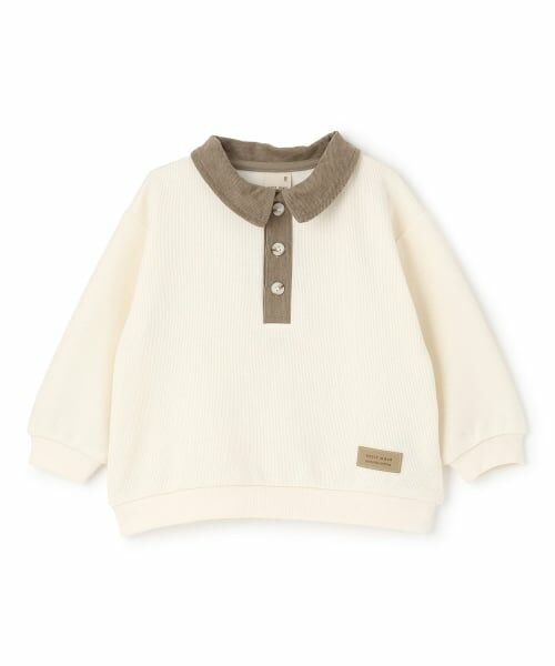 petit main / プティマイン スウェット | 衿つき配色裏起毛トレーナー | 詳細2