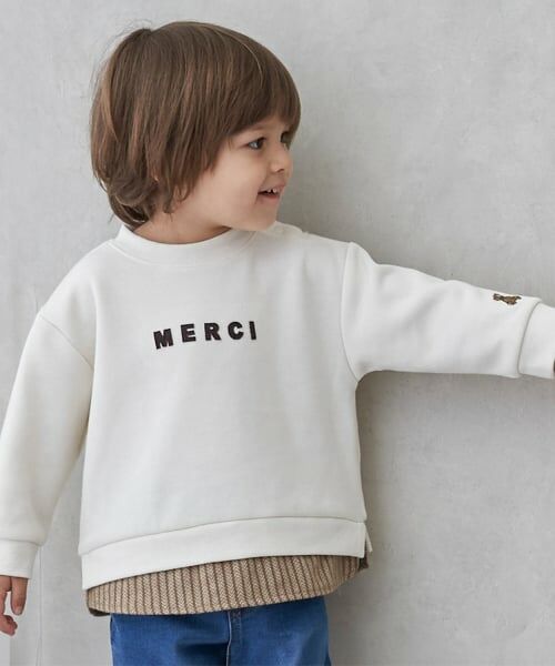 petit main / プティマイン スウェット | 【リンク】ちびロゴアップリケトレーナー | 詳細1