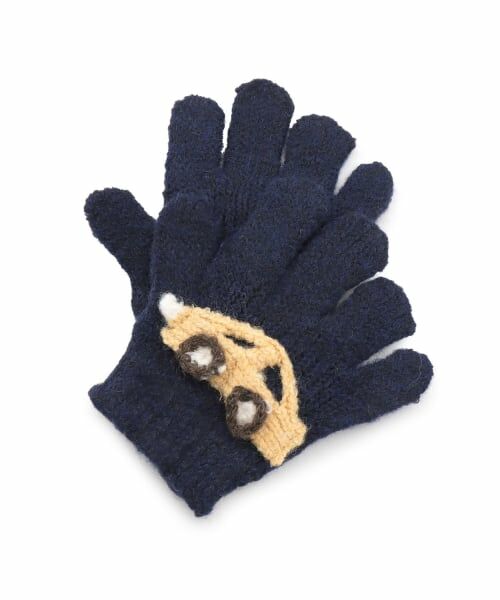petit main / プティマイン 手袋 | アソートモチーフ手袋（紺）