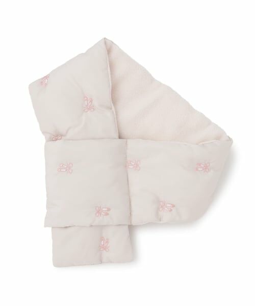 petit main / プティマイン マフラー・ショール・スヌード・ストール | アソート刺しゅう中綿マフラー（ライト ピンク）