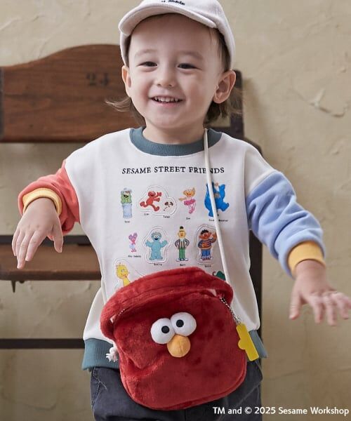 petit main / プティマイン ショルダーバッグ | 【SESAME STREET】フェイスバッグ（赤）