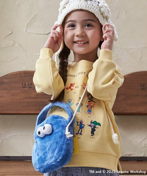 petit main / プティマイン ショルダーバッグ | 【SESAME STREET】フェイスバッグ（モデレート ブルー）