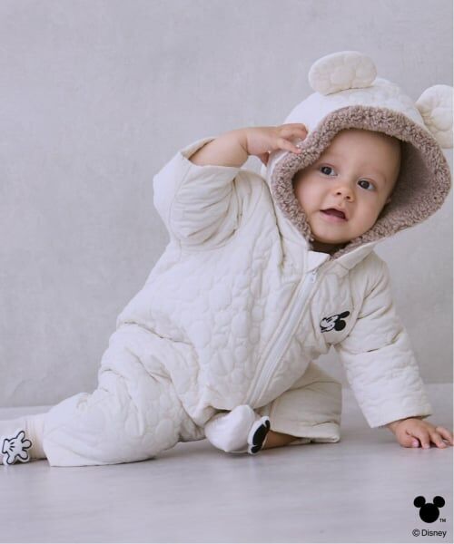petit main / プティマイン ベビー・キッズウエア | 【Disney】キルティングジャンプスーツ | 詳細1