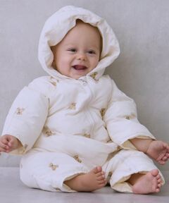 petit main / プティマイン ベビー・キッズウエア | アソート刺しゅう中綿ジャンプスーツ