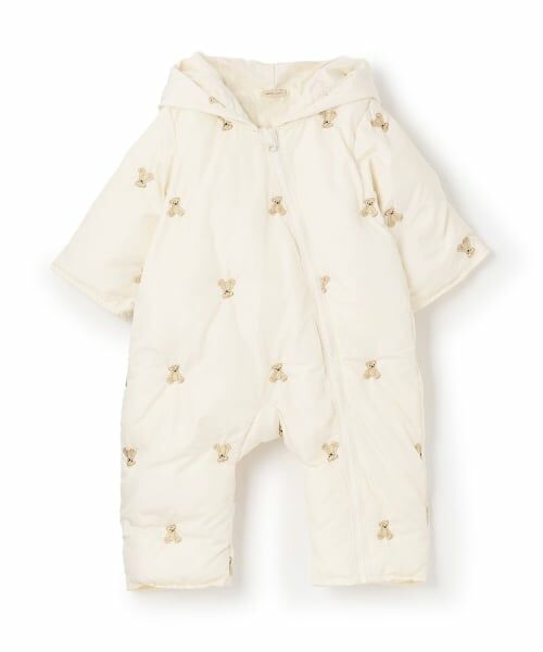 petit main / プティマイン ベビー・キッズウエア | アソート刺しゅう中綿ジャンプスーツ | 詳細2