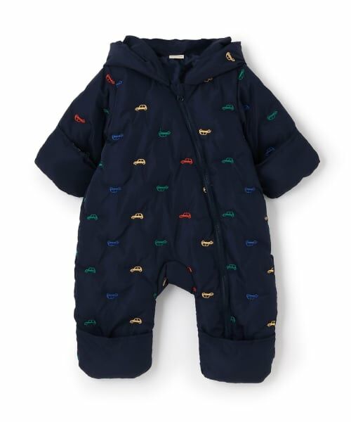 petit main / プティマイン ベビー・キッズウエア | アソート刺しゅう中綿ジャンプスーツ | 詳細4