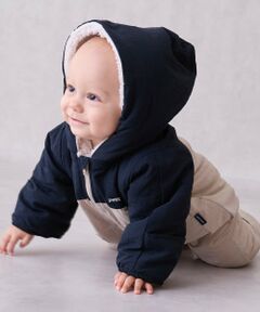 petit main / プティマイン ベビー・キッズウエア | 配色切替ジャンプスーツ